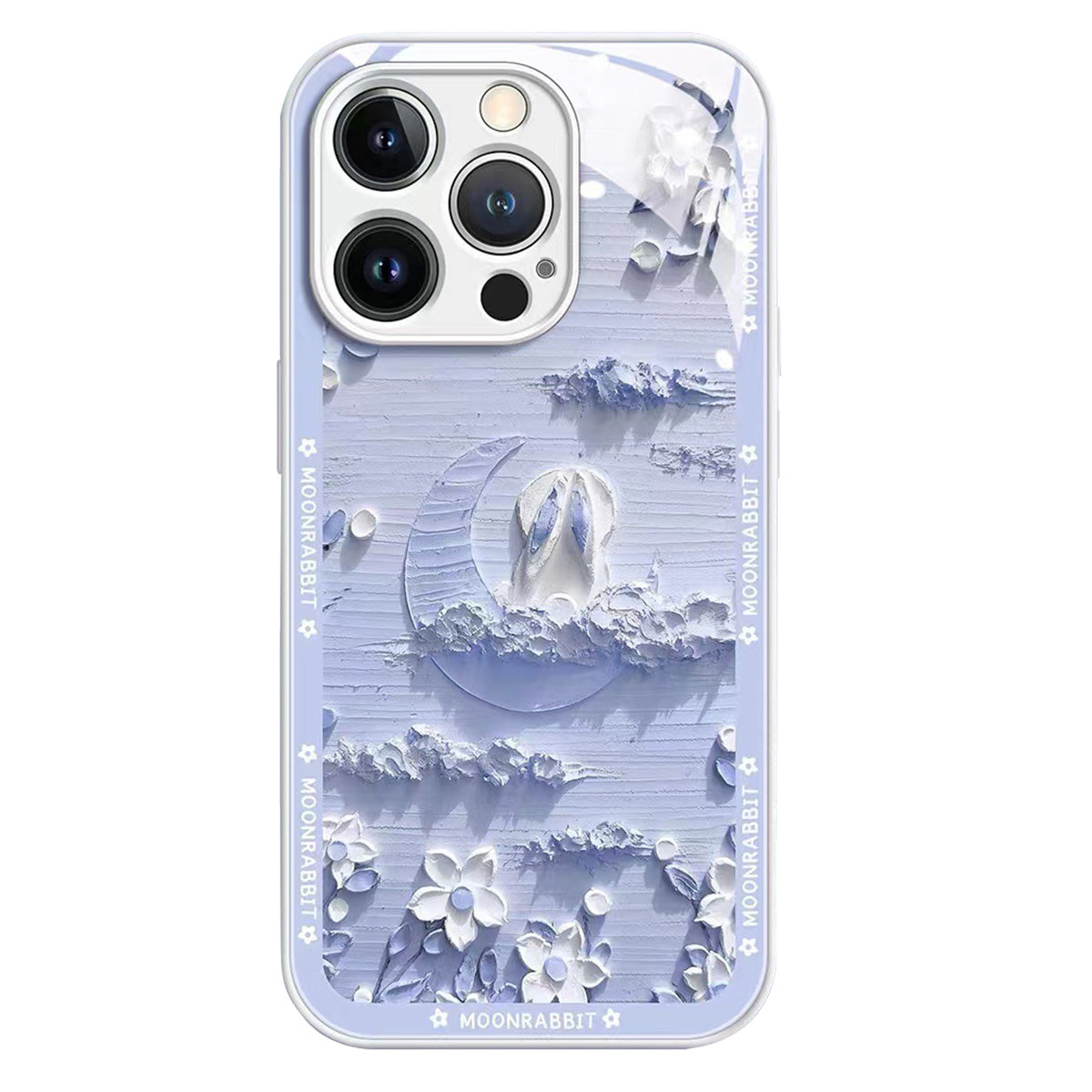 For iPhone 12 Pro Max 6.7 inch Shockproof Back Cover Moon and Rabbit Oil Painting Tempered Glass + TPU Phone Case - Red For iPhone 12 Pro Max 6.7 inch Shockproof Back Cover Moon and Rabbit Oil Painting Tempered Glass + TPU Phone Case - Red